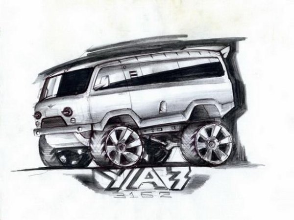 УАЗ 469 рисунок сбоку