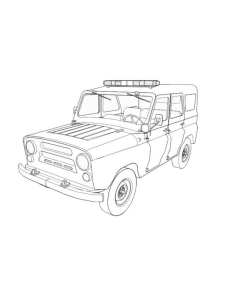 УАЗ 31514 раскраска