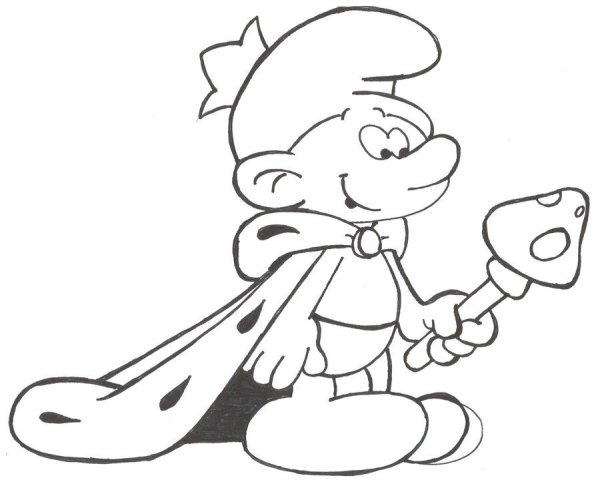 Смурфики карандашом