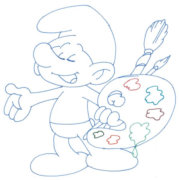 Рисунок Смурфика поэтапно