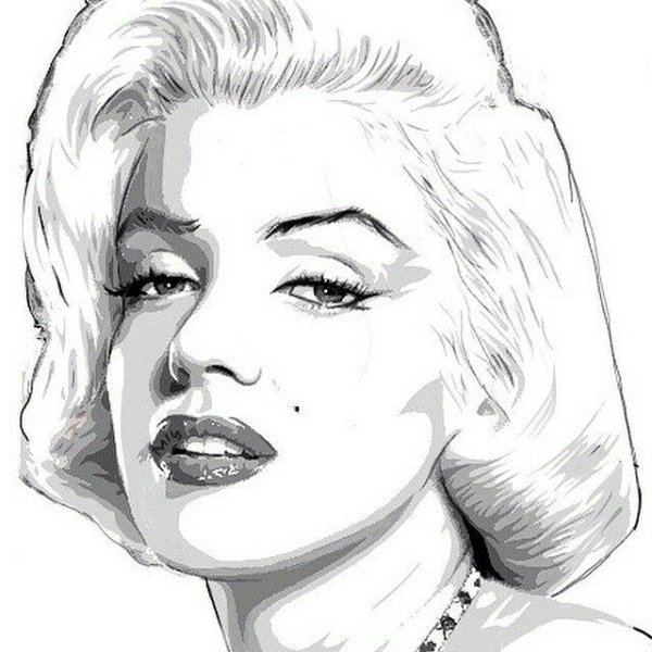 Мэрилин Монро рисунок