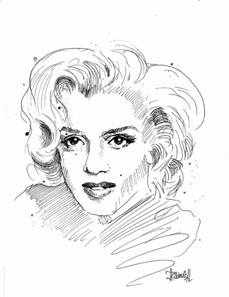 Мэрилин Монро карандашом