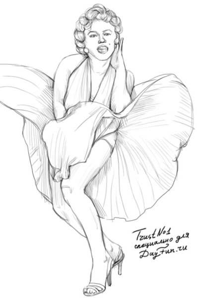 Мэрилин Монро набросок