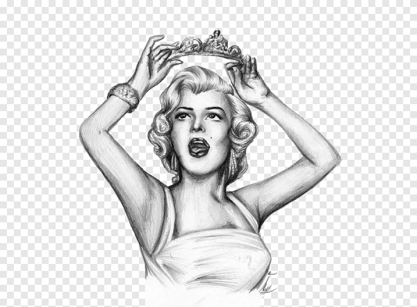 Рисунок Мерлин Монро карандашом