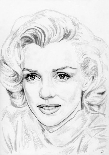 Мэрилин Монро рисунок