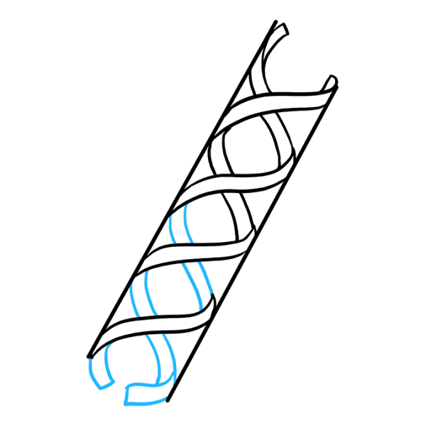 ДНК рисунок карандашом цветной