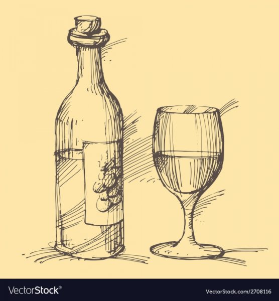 Бокал вина скетч