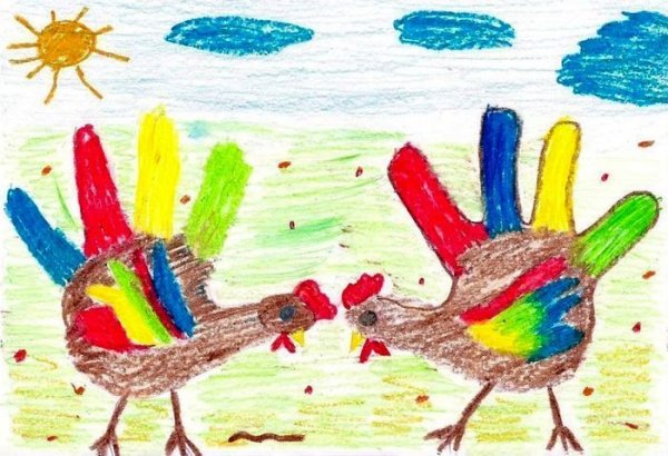 Рисование восковыми мелками