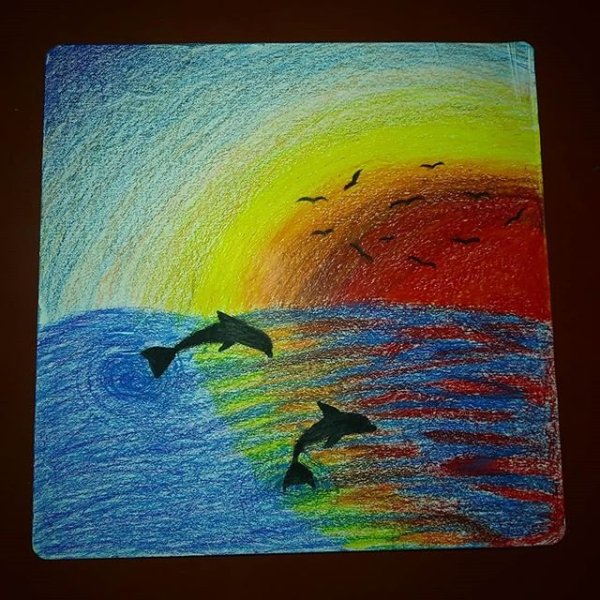 Цветы пастелью для детей рисование