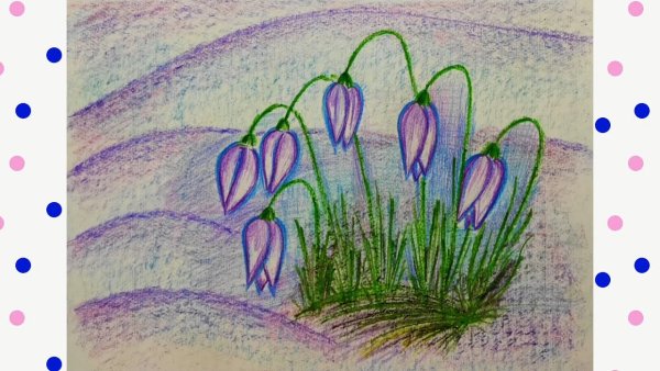 Рисунки животных восковыми мелками