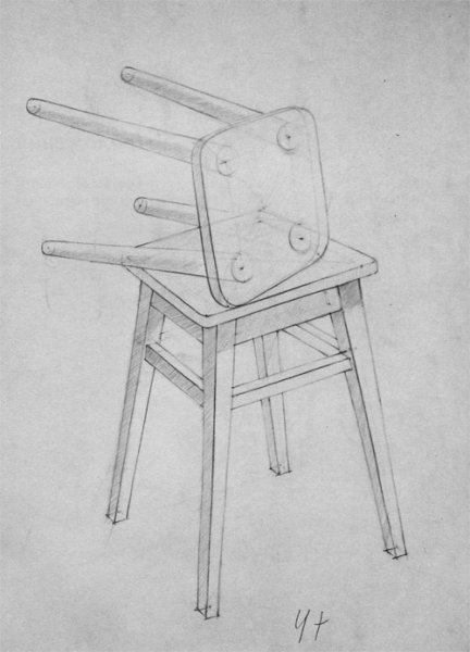 Табуретка в перспективе