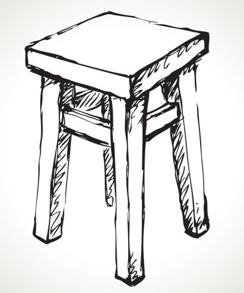 Нарисовать стул карандашом ребенку