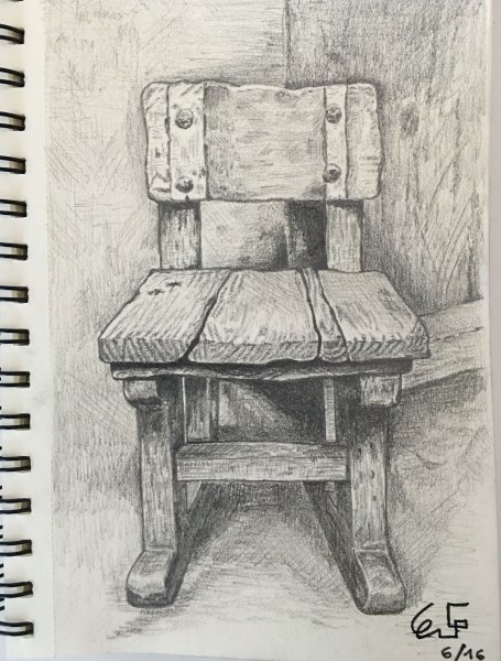 Рисование с натуры стула