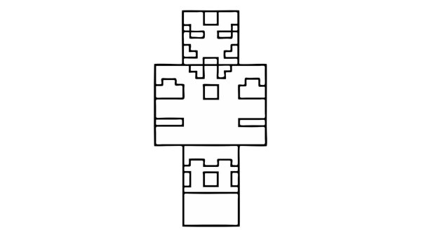 Человечки из МАЙНКРАФТА раскраска