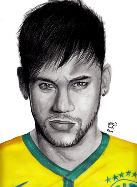 Рисунок футболиста Neymar