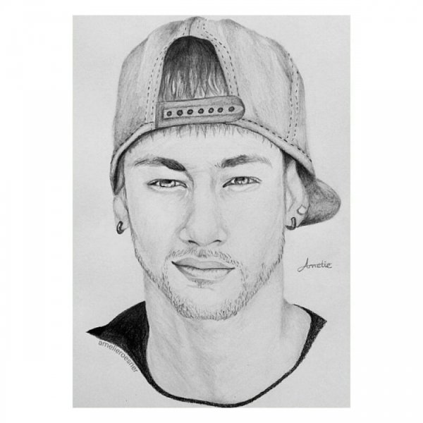 Неймар нарисовать карандашом