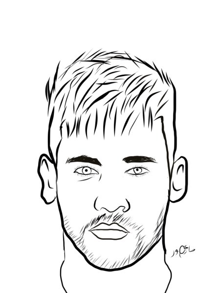 Рисунок Неймара карандашом