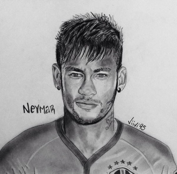 Неймар футболист рисунок