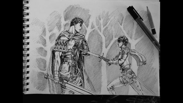 Гатс Берсерк скетч