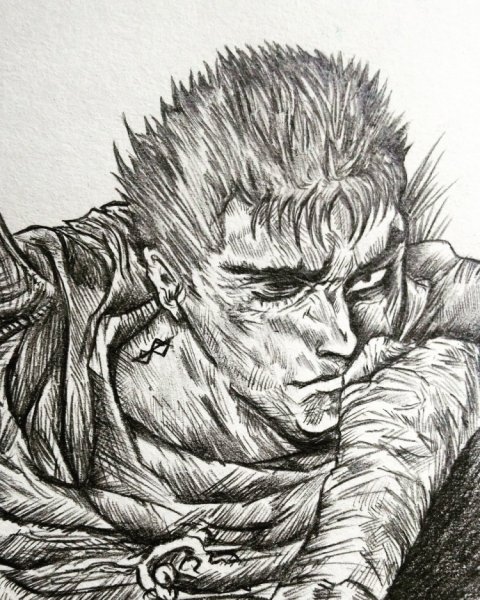 Гатс аниме Берсерк референс