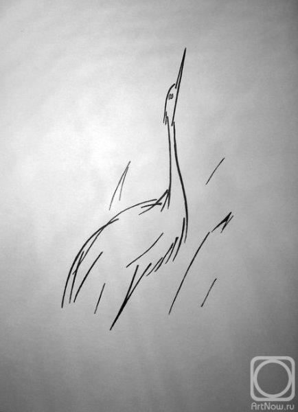 Цапля Графика