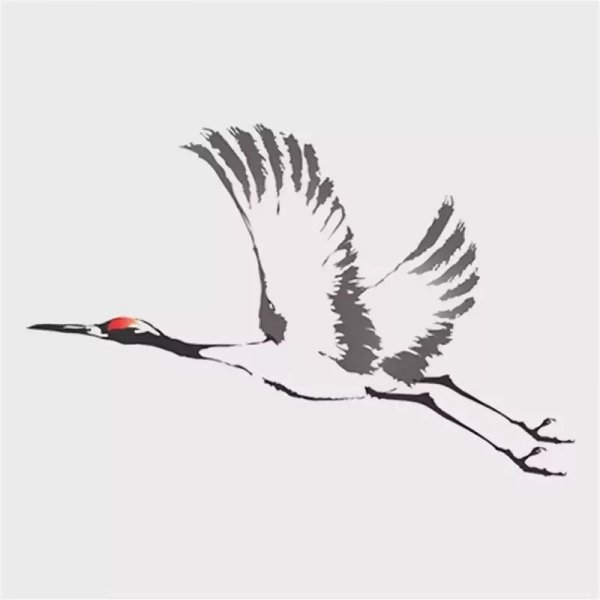 Журавль тату эскиз