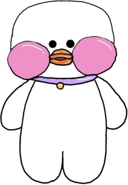 Раскраска одежда для уточки лалафанфан бумажную