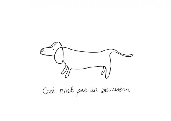 Такса рисунок контур