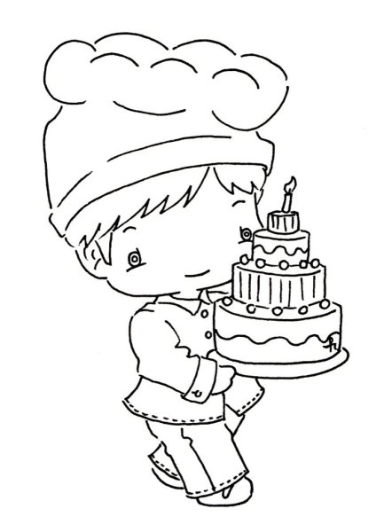 Раскраска мама на кухне