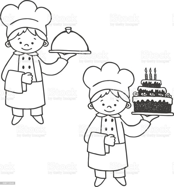 Раскраска повар