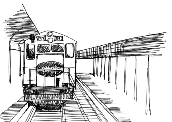 Железная дорога карандашом