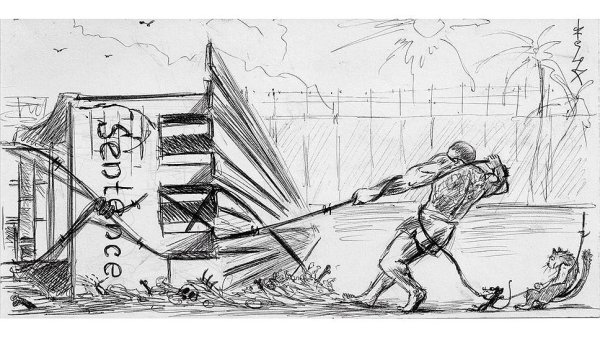 Тюрьма карандашом