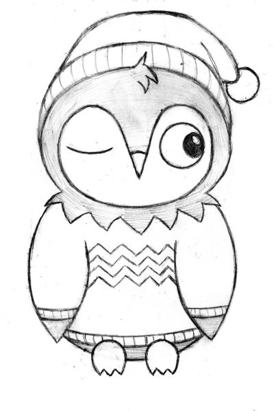 Совушки для срисовки