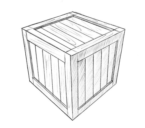 Ящик нарисованный