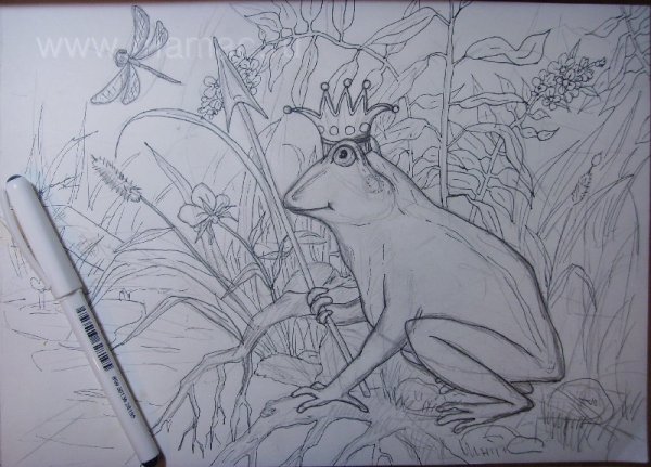 Рисунок к сказке Царевна лягушка карандашом