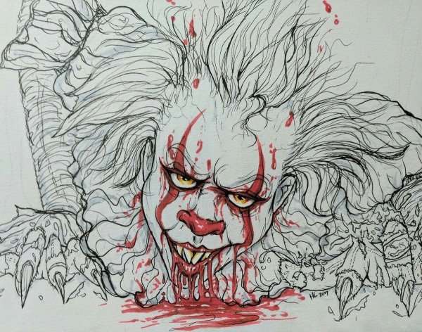 Жуткие рисунки для срисовки