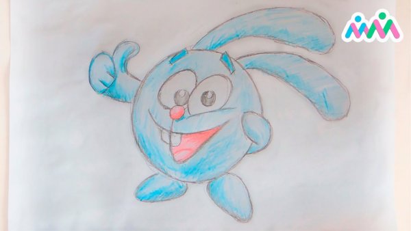 Как нарисовать Кроша из смешариков поэтапно