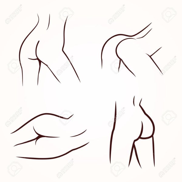 Силуэт женской попы