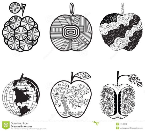 Стилизация яблока