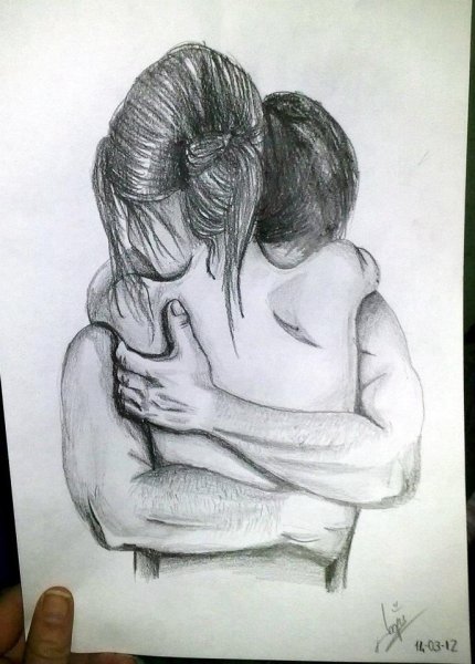 Объятия карандашом