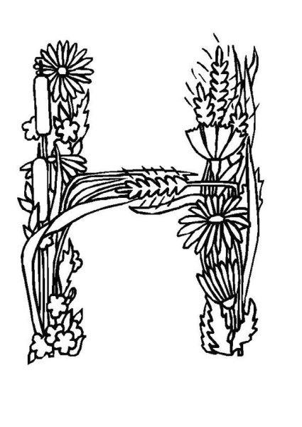 Буквица буква н