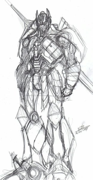 Transformers Prime Optimus Prime draw