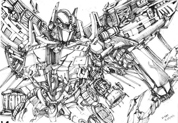 Оптимус Прайм скетч