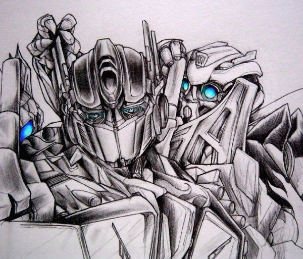 Оптимус Прайм карандашом из трансформеров Прайм
