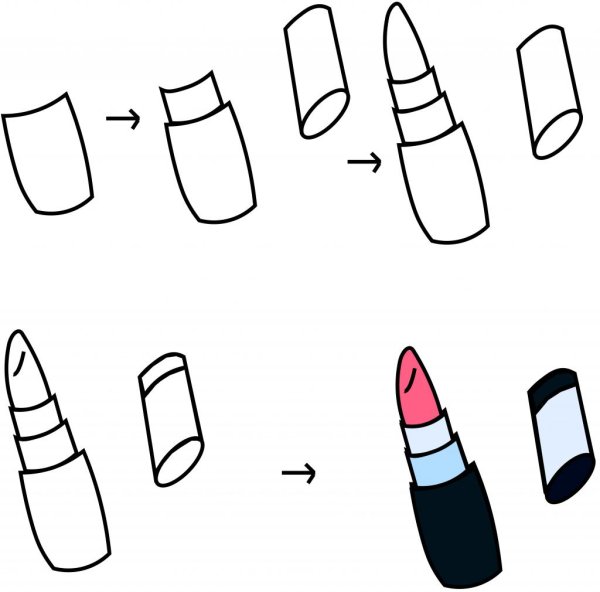 Нарисованная помада Шанель