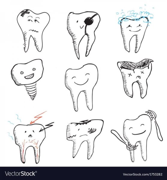 Векторный стоматолог инструменты