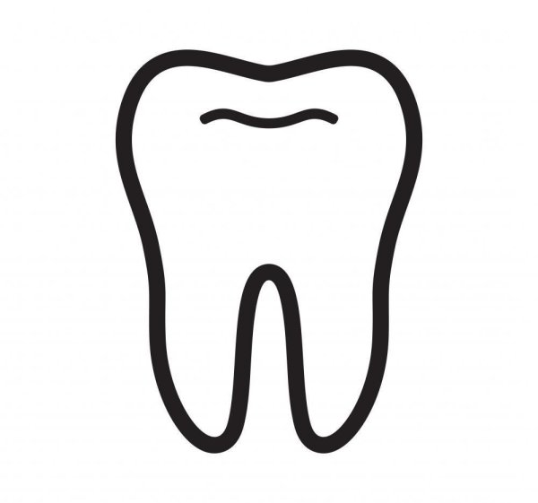 Зуб здоровый и больной иллюстрация