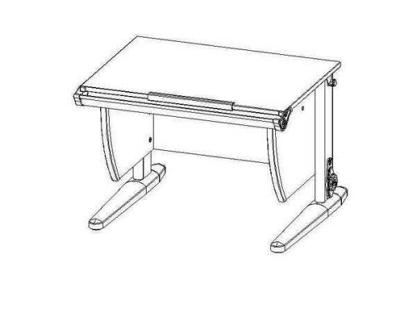 Парта вид сбоку референс