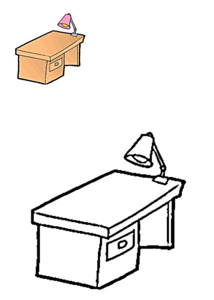Раскраска парта для малышей
