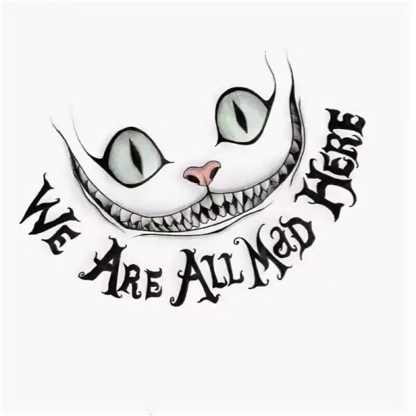 Чеширский кот эскиз